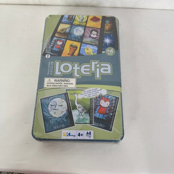 Loteria The Traditional Lottery Matching Game by Cardinal Original Metal in Tin - Picture 3 of 6